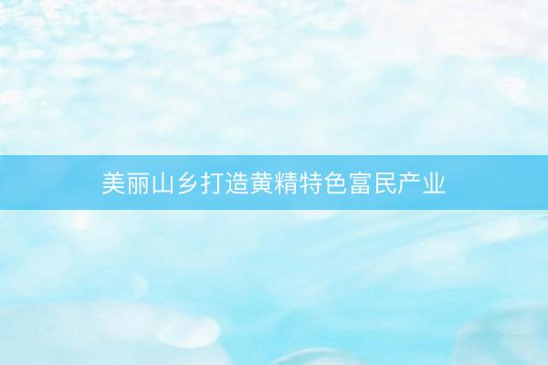美丽山乡打造黄精特色富民产业