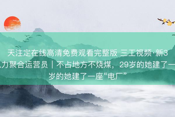 天注定在线高清免费观看完整版 三工视频·新360行之电力聚合运营员｜不占地方不烧煤，29岁的她建了一座“电厂”