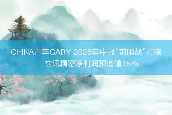 CHINA青年GARY 2026年中报“前哨战”打响： 立讯精密净利润预增逾18%