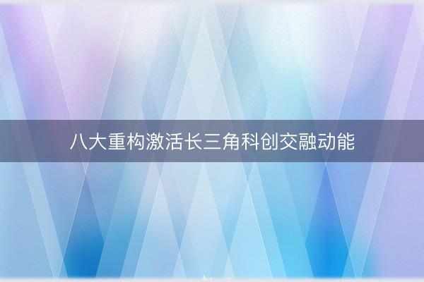八大重构激活长三角科创交融动能