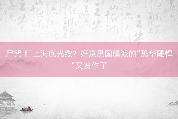 尸咒 盯上海底光缆？好意思国鹰派的“恐华雕悍”又发作了