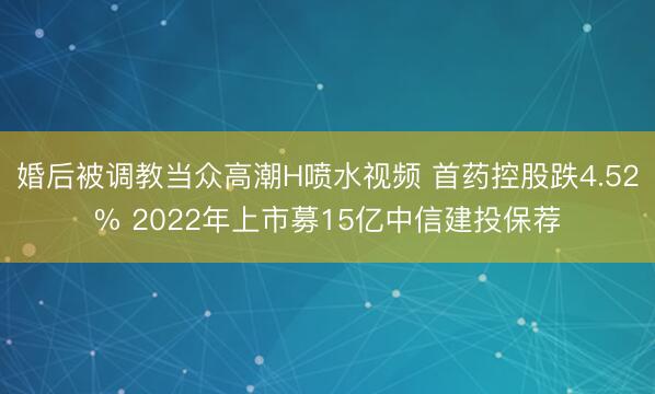 婚后被调教当众高潮H喷水视频 首药控股跌4.52% 2022年上市募15亿中信建投保荐