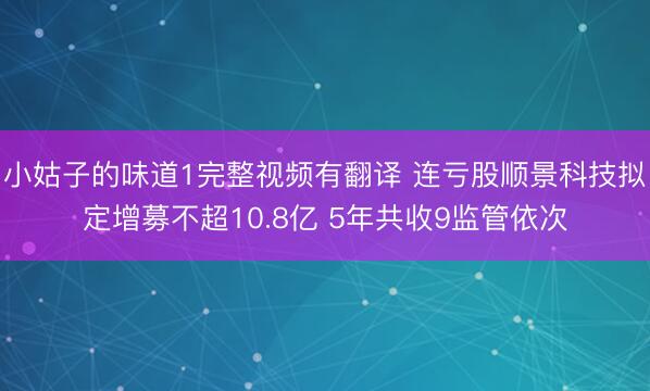 小姑子的味道1完整视频有翻译 连亏股顺景科技拟定增募不超10.8亿 5年共收9监管依次